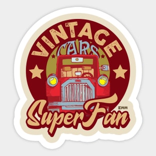 Vintage cars, classic cars, retro cars Sticker